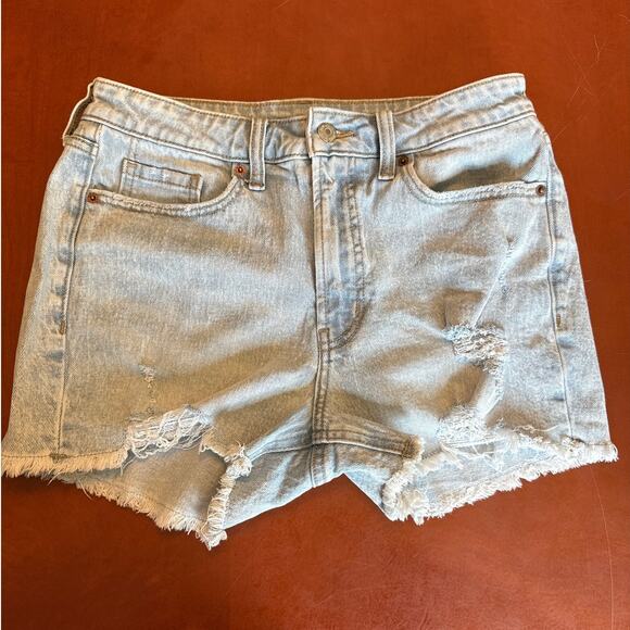 Old Navy High-Waisted OG Jean Shorts Light Wash Women’s 8 Cut Off Stretch - Picture 2 of 7